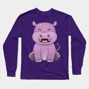 Cute Hippo Long Sleeve T-Shirt